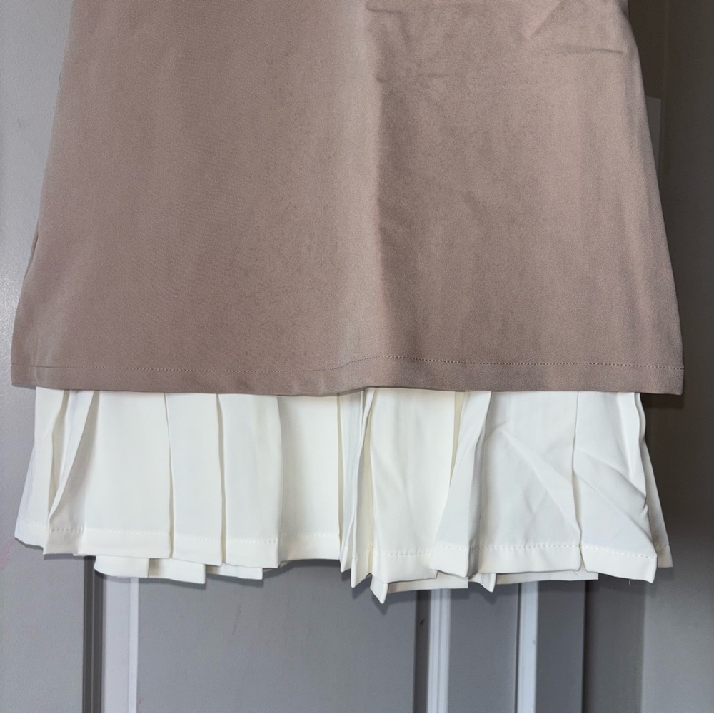 NEW Sleeveless Mini Dress Pleated Hem A-Line Party Cocktail Dress Size S - Picture 4 of 9